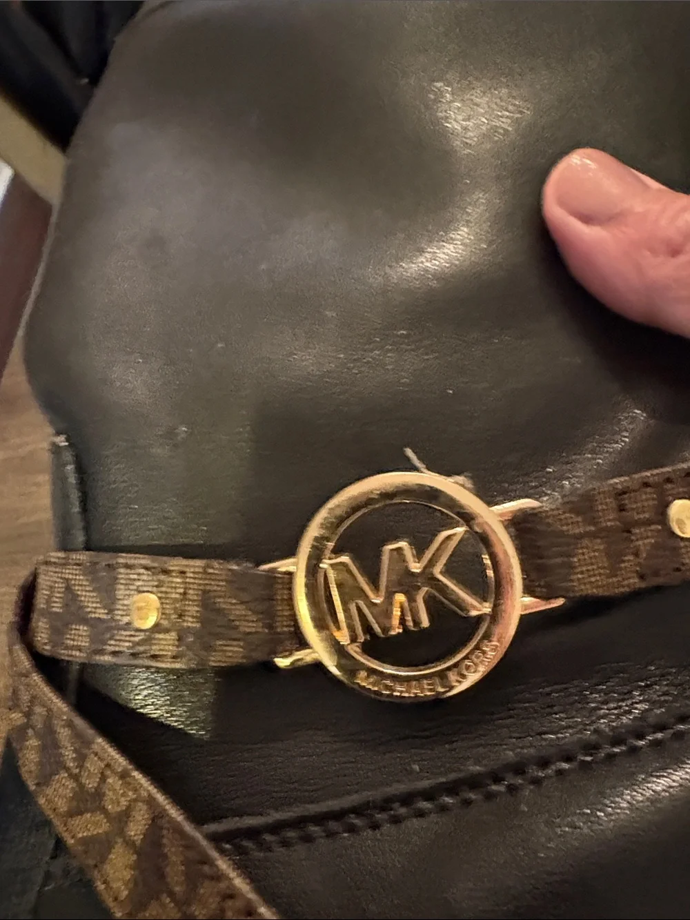 Michael Kors Black and Brown Women's Mid-Calf Leather Boots